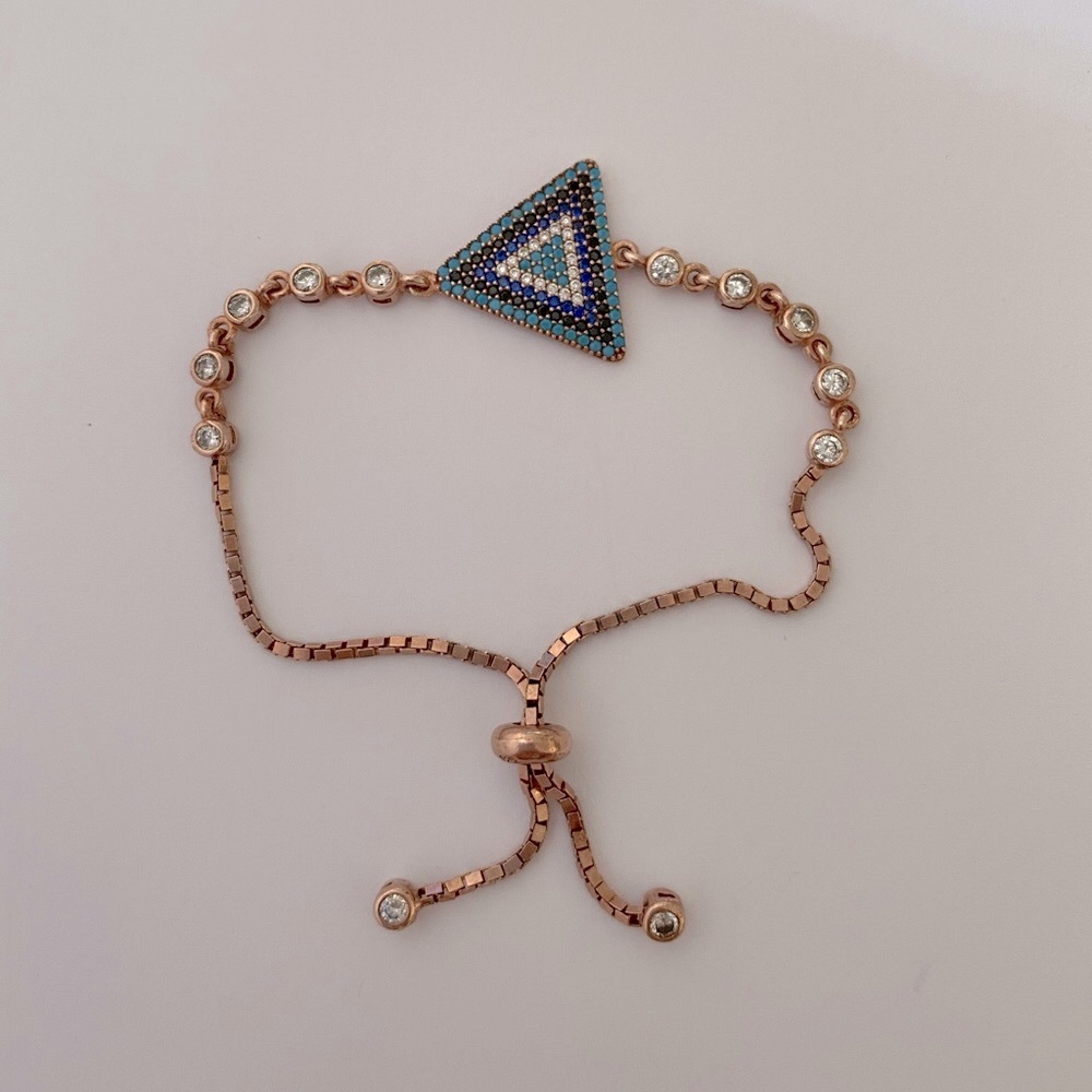 🧿925 Silver evileye bracelet bolo cubic zirconia - Picture 4 of 5